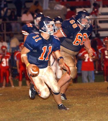 Kingston QB Rock Gurney on the move.