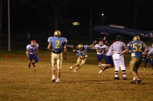 A late pass attempt is knocked away from #7 Aaron Andersen