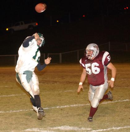 Rockwood QB Corey Payne lets one fly.