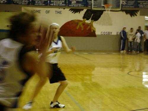 Sheila Vasquez receives a pass from Whitney Hannah