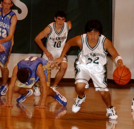 Rockwood's David Morgan comes up with a steal.