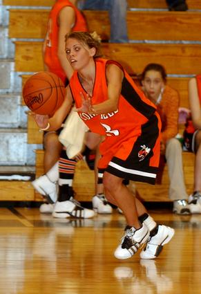 Alex Schubert comes up with a steal.