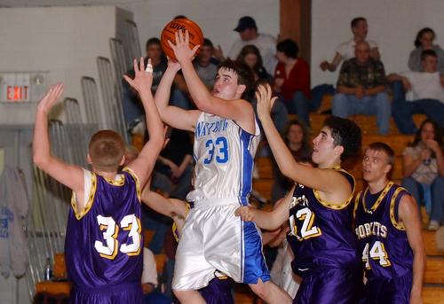 Jonathan Vespie shoots a midrange jumper.