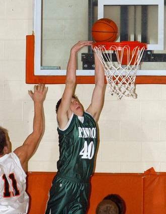 Rockwood's Jamie Hackler finishes off the oop.
