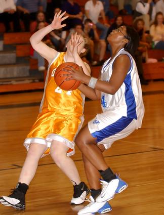 Ashley Fuqua goes in for a lay-up.