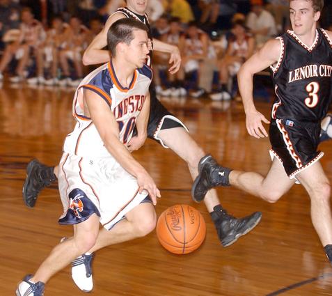Brad Foley lead a Jacket fast break.
