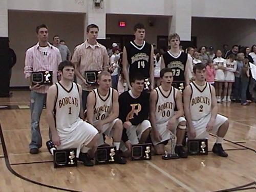 The region 4-A all tournament team from Clay County #33 Jr. Jon Godwin, #14 Jr. Dustin Rich, from Pickett County #1 Josh Wright, #30 Nathan Groce, #23 Joseph Bailey, #00