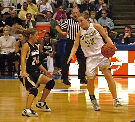 Dyersburg #24 Tara Butler and Mt. Juliet #32 Christian Gibson