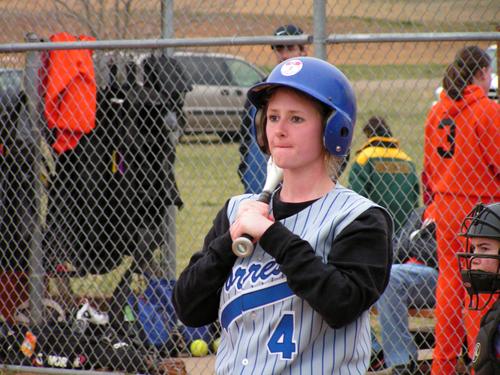 Heather thinks over the coaches sign