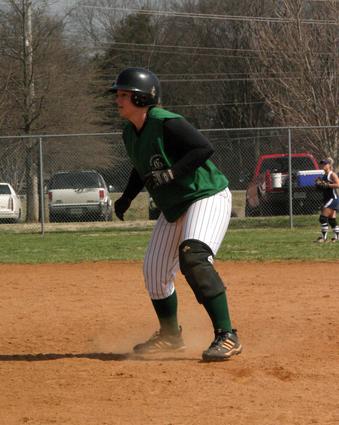 Lesley White takes a lead from 1st base