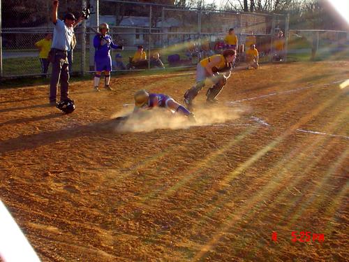 Bledsoe's # 10 Mary McGowan Slides in Safe