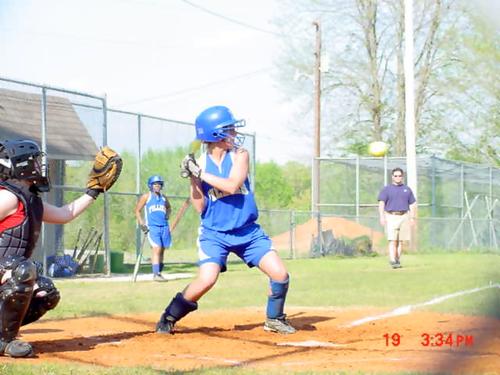 Amanda Clark takes a pitch