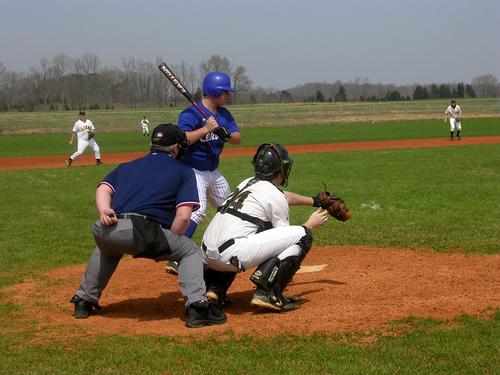 Allen Walters looks at a outside fastball.