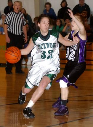 Rockwood's Lacey Smith heads toward the basket.