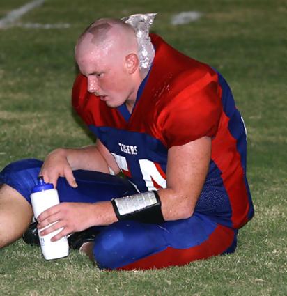 Sawyer Green gets relief from heat.