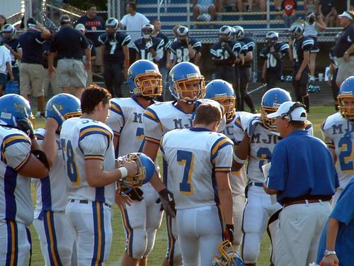 Coach  Hicks Addressing the Team