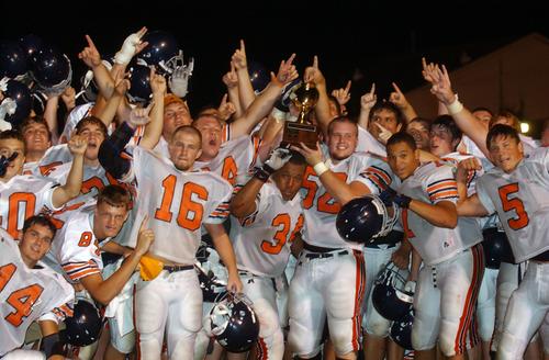 Kingston celebrates their Roane County Championship.