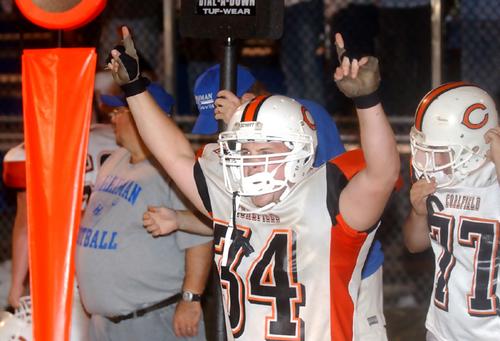 Benjamin Duncan celebrates Coalfield's Region 2-A championship.
