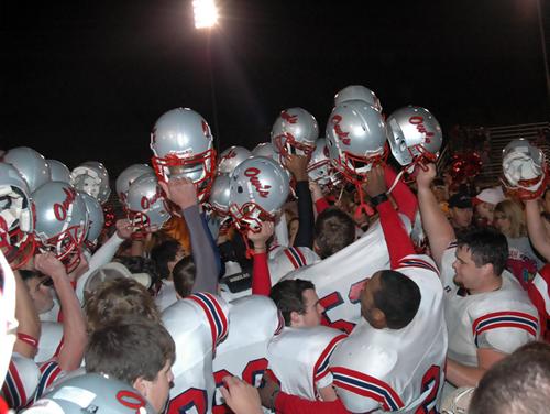 Owls Celebrate the  upset!