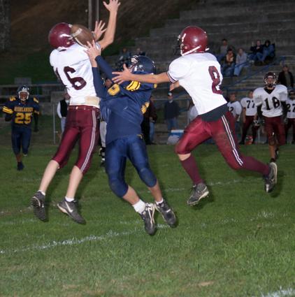 Unaka's # 8 Dustin Taylor saves a touchdown
