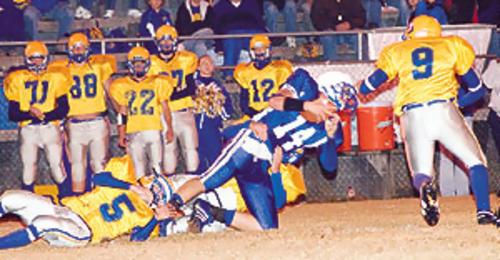 Luke Roark  spreads for the extra yards