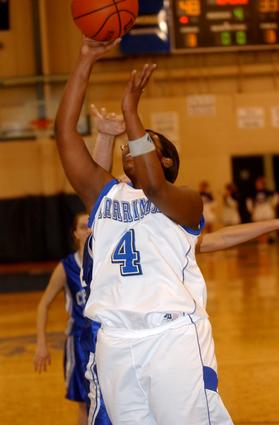 Ashley Fuqua scores an easy two for Harriman.