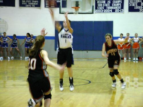 Macie Webb (white 1) from downtown