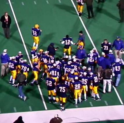 Trousdale Co celebrates the 1A championship victory