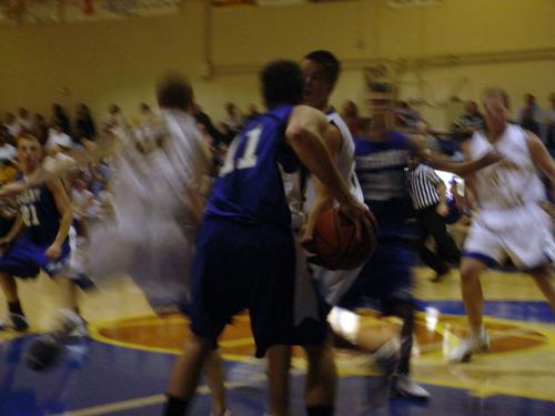 Timmy Blakely protects the ball