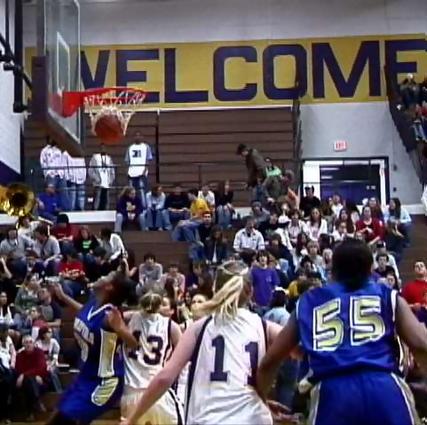 Shelbyville- #55 Nisha Buchanan hits the three