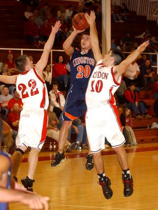 Brad Foley shoots a jumper for Kingston.