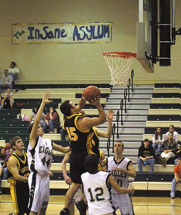 Clint Bogle takes it to the rim