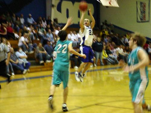 Todd Jenkins catches some air for a trey