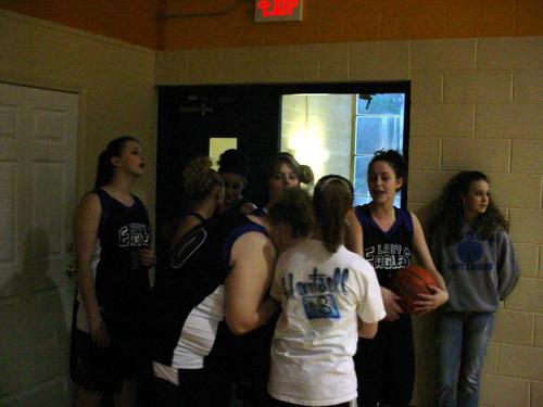 The Lady Eagles prepare to take the court