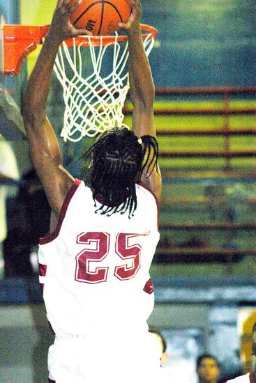 Craigmont's Josh Street goes up strong for two points.