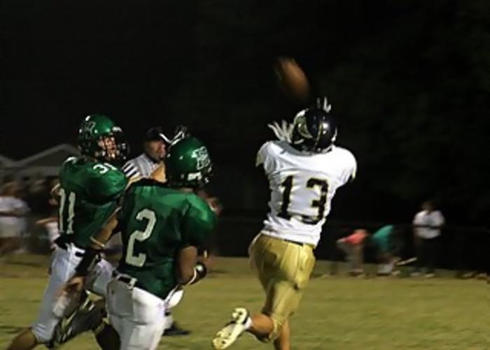 #13 Jeff Veres with an over the shoulder catch for 45 yards against Hillwood