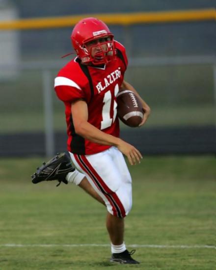 Stephen Harmon returns a blocked punt for a TD vs. South Greene
