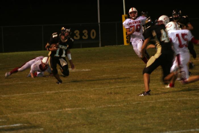 Chris trying to get the first down.