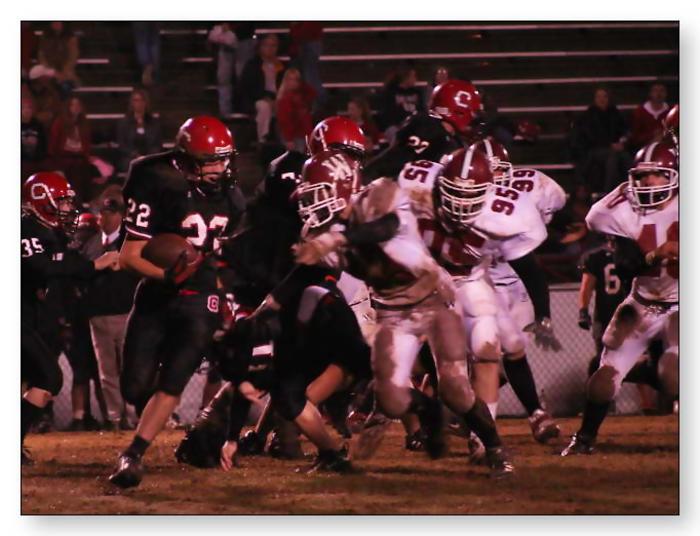 Stephen Goins about to make the play