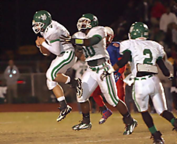 White Station LB Evan Warner intercepts pass