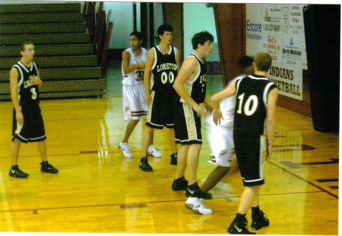 The loretto mustangs Preparing to defend the inbounds play in action at east limestone alabama