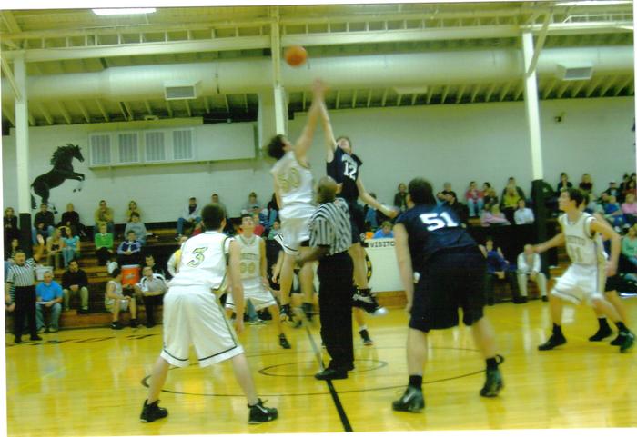 Clint Wright wins the tip to kick things off against Rogers