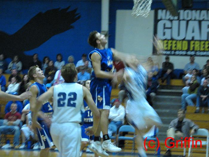 A Gatlinburg defender attempts to block an Eagle shot