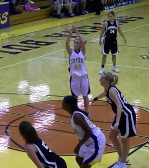 Jessica Pollack Sinks A Free Throw