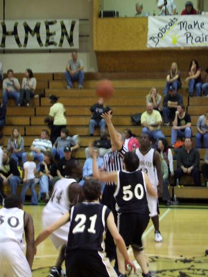 Clint Wright goes up for the tip at Giles County