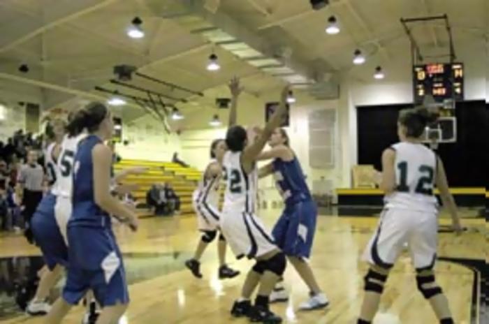 Megan Brown with the ball.