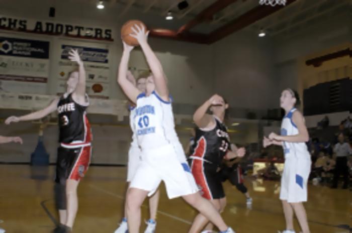 Haley Mullins gets the rebound.