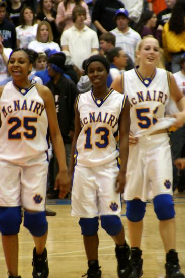 These All-District and All-Tourney Lady Cats celebrate their victory!