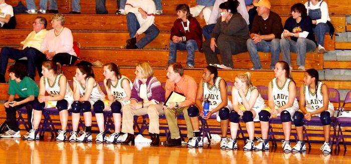 Lady Chargers bench