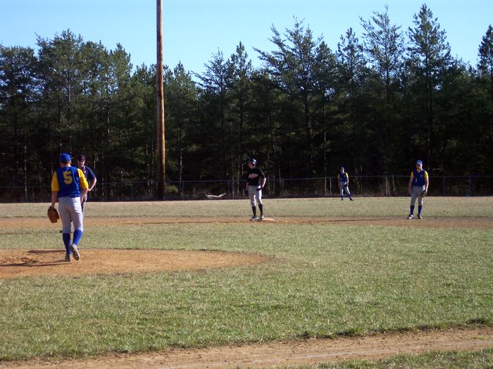 Brewster pitching & Conley at 3rd